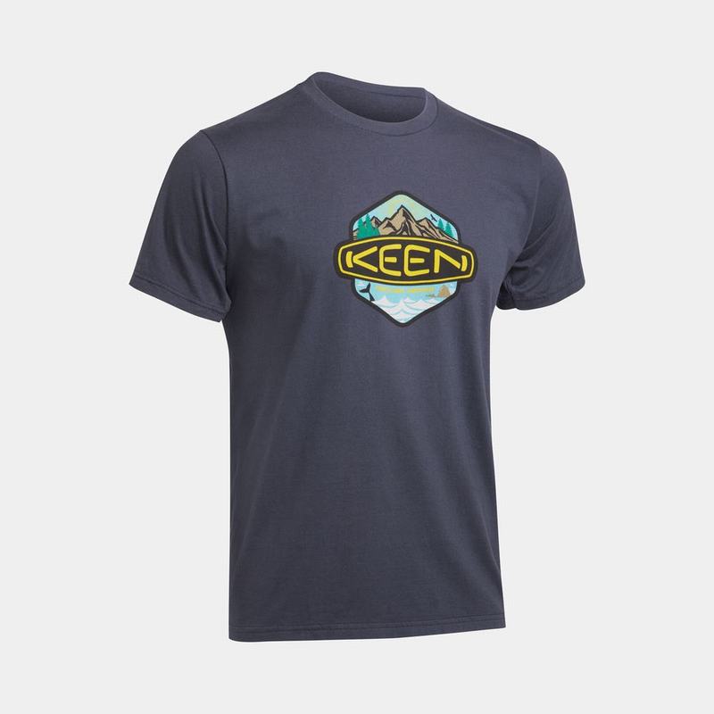 Keen アパレル | キーンバッジ Tシャツ メンズ ネイビー | 093642-VIX